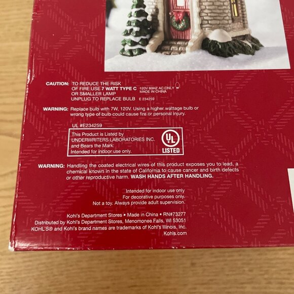 St Nicholas Square Lighted Clock Tower Christmas Village Collection Kohls 2008 - Picture 11 of 13